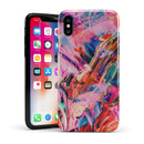Liquid Abstract Paint Remix V73 - iPhone X Swappable Hybrid Case