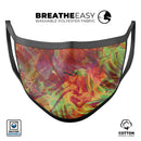 Liquid Abstract Paint Remix V74 - Made in USA Mouth Cover Unisex Anti-Dust Cotton Blend Reusable & Washable Face Mask with Adjustable Sizing for Adult or Child