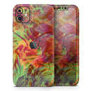 Liquid Abstract Paint Remix V74  - Protective Skin Wrap & Decal – Compatible with iPhone SE to iPhone 17 Pro Max (All Models)