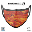 Liquid Abstract Paint Remix V75 - Made in USA Mouth Cover Unisex Anti-Dust Cotton Blend Reusable & Washable Face Mask with Adjustable Sizing for Adult or Child