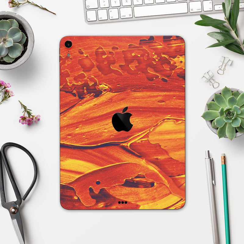 Liquid Abstract Paint Remix V75 - Full Body Skin Decal for the Apple iPad Pro 12.9", 11", 10.5", 9.7", Air or Mini (All Models Available)