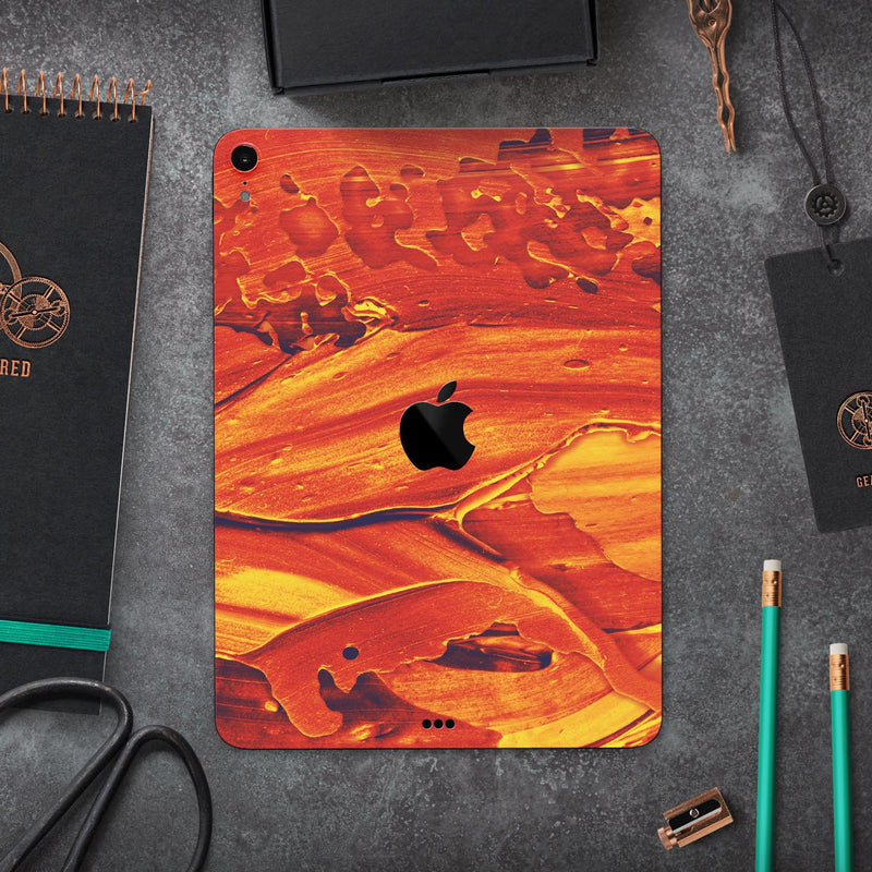 Liquid Abstract Paint Remix V75 - Full Body Skin Decal for the Apple iPad Pro 12.9", 11", 10.5", 9.7", Air or Mini (All Models Available)