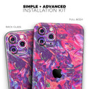 Liquid Abstract Paint Remix V76  - Protective Skin Wrap & Decal – Compatible with iPhone SE to iPhone 17 Pro Max (All Models)