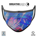 Liquid Abstract Paint Remix V77 - Made in USA Mouth Cover Unisex Anti-Dust Cotton Blend Reusable & Washable Face Mask with Adjustable Sizing for Adult or Child