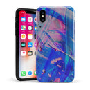 Liquid Abstract Paint Remix V77 - iPhone X Swappable Hybrid Case
