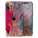 Liquid Abstract Paint Remix V78 - Vinyl Skin Wrap for iPhone 17 Pro Max, 17 Pro, 17 Air, 17, 16 & All Models — Soft Matte or Ultra Gloss