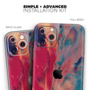 Liquid Abstract Paint Remix V78 - Vinyl Skin Wrap for iPhone 17 Pro Max, 17 Pro, 17 Air, 17, 16 & All Models — Soft Matte or Ultra Gloss
