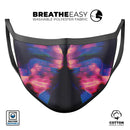 Liquid Abstract Paint Remix V79 - Made in USA Mouth Cover Unisex Anti-Dust Cotton Blend Reusable & Washable Face Mask with Adjustable Sizing for Adult or Child