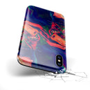 Liquid Abstract Paint Remix V7 - iPhone X Swappable Hybrid Case