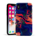 Liquid Abstract Paint Remix V7 - iPhone X Swappable Hybrid Case