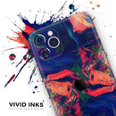 Liquid Abstract Paint Remix V7  - Protective Skin Wrap & Decal – Compatible with iPhone SE to iPhone 17 Pro Max (All Models)