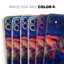 Liquid Abstract Paint Remix V7  - Protective Skin Wrap & Decal – Compatible with iPhone SE to iPhone 17 Pro Max (All Models)