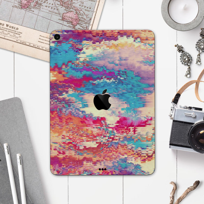 Liquid Abstract Paint Remix V80 - Full Body Skin Decal for the Apple iPad Pro 12.9", 11", 10.5", 9.7", Air or Mini (All Models Available)