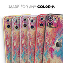 Liquid Abstract Paint Remix V80 - Vinyl Skin Wrap for iPhone 17 Pro Max, 17 Pro, 17 Air, 17, 16 & All Models — Soft Matte or Ultra Gloss