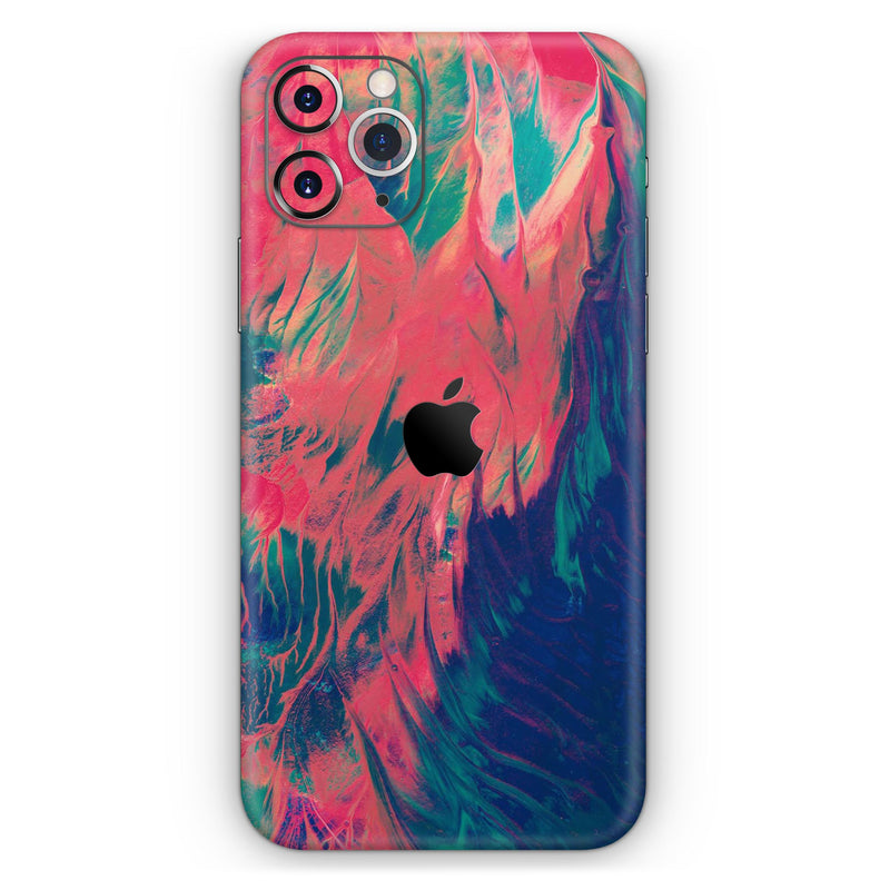 Liquid Abstract Paint Remix V83  - Protective Skin Wrap & Decal – Compatible with iPhone SE to iPhone 17 Pro Max (All Models)