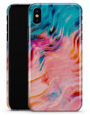 Liquid Abstract Paint Remix V84 - iPhone X Clipit Case