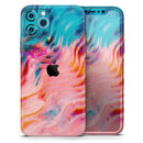 Liquid Abstract Paint Remix V84 - Vinyl Skin Wrap for iPhone 17 Pro Max, 17 Pro, 17 Air, 17, 16 & All Models — Soft Matte or Ultra Gloss