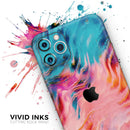 Liquid Abstract Paint Remix V84 - Vinyl Skin Wrap for iPhone 17 Pro Max, 17 Pro, 17 Air, 17, 16 & All Models — Soft Matte or Ultra Gloss