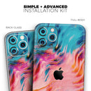 Liquid Abstract Paint Remix V84 - Vinyl Skin Wrap for iPhone 17 Pro Max, 17 Pro, 17 Air, 17, 16 & All Models — Soft Matte or Ultra Gloss