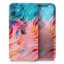 Liquid Abstract Paint Remix V84 - Vinyl Skin Wrap for iPhone 17 Pro Max, 17 Pro, 17 Air, 17, 16 & All Models — Soft Matte or Ultra Gloss