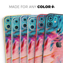 Liquid Abstract Paint Remix V84 - Vinyl Skin Wrap for iPhone 17 Pro Max, 17 Pro, 17 Air, 17, 16 & All Models — Soft Matte or Ultra Gloss