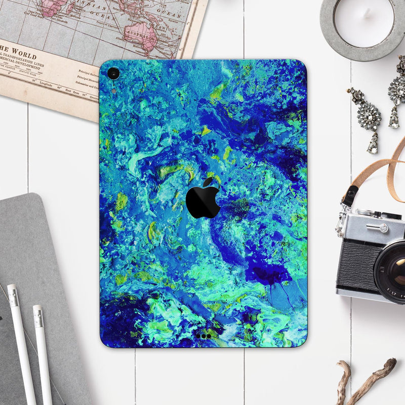 Liquid Abstract Paint Remix V86 - Full Body Skin Decal for the Apple iPad Pro 12.9", 11", 10.5", 9.7", Air or Mini (All Models Available)