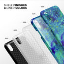 Liquid Abstract Paint Remix V86 - iPhone X Swappable Hybrid Case