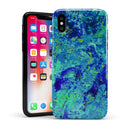 Liquid Abstract Paint Remix V86 - iPhone X Swappable Hybrid Case