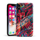 Liquid Abstract Paint Remix V87 - iPhone X Swappable Hybrid Case
