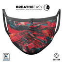 Liquid Abstract Paint Remix V88 - Made in USA Mouth Cover Unisex Anti-Dust Cotton Blend Reusable & Washable Face Mask with Adjustable Sizing for Adult or Child