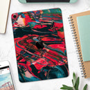 Liquid Abstract Paint Remix V88 - Full Body Skin Decal for the Apple iPad Pro 12.9", 11", 10.5", 9.7", Air or Mini (All Models Available)