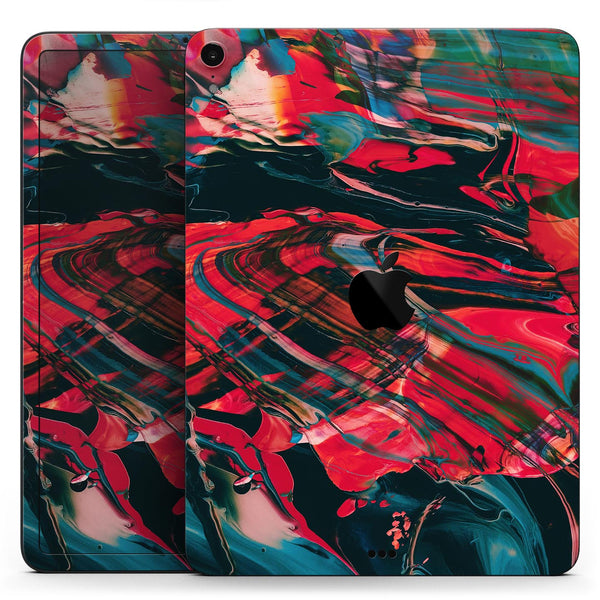 Liquid Abstract Paint Remix V88 - Full Body Skin Decal for the Apple iPad Pro 12.9", 11", 10.5", 9.7", Air or Mini (All Models Available)
