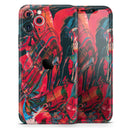 Liquid Abstract Paint Remix V88  - Protective Skin Wrap & Decal – Compatible with iPhone SE to iPhone 17 Pro Max (All Models)