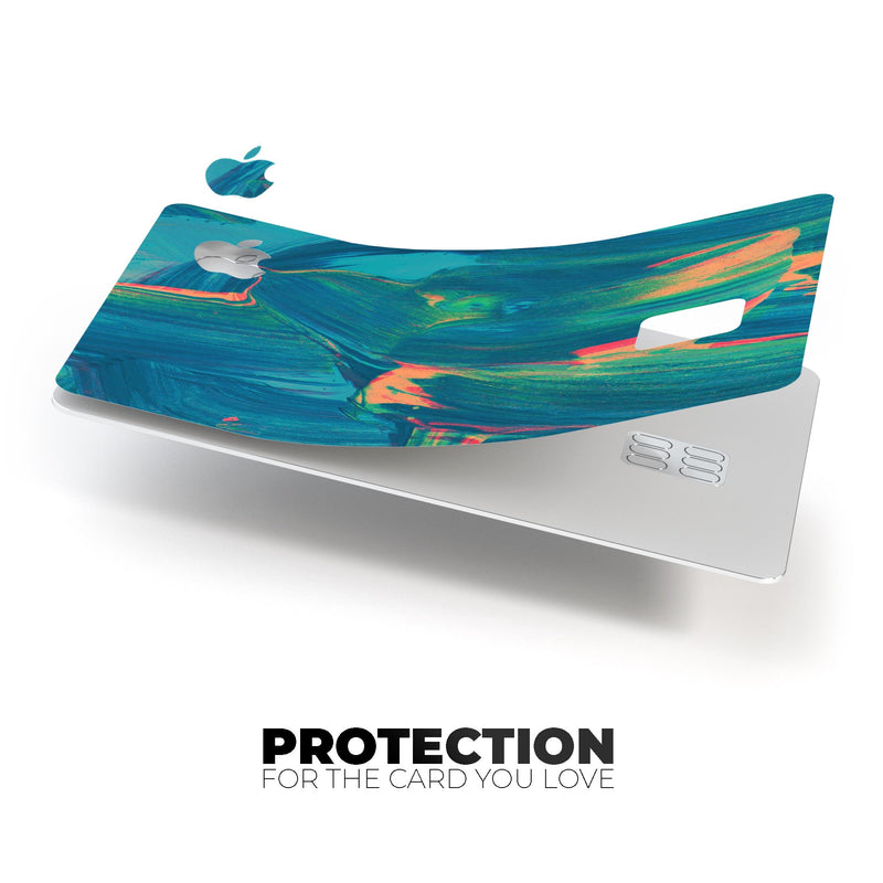 Liquid Abstract Paint Remix V89 - Premium Protective Decal Skin-Kit for the Apple Credit Card