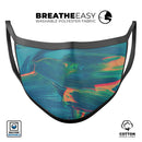 Liquid Abstract Paint Remix V89 - Made in USA Mouth Cover Unisex Anti-Dust Cotton Blend Reusable & Washable Face Mask with Adjustable Sizing for Adult or Child