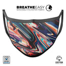 Liquid Abstract Paint Remix V8 - Made in USA Mouth Cover Unisex Anti-Dust Cotton Blend Reusable & Washable Face Mask with Adjustable Sizing for Adult or Child