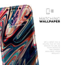 Liquid Abstract Paint Remix V8  - Protective Skin Wrap & Decal – Compatible with iPhone SE to iPhone 17 Pro Max (All Models)