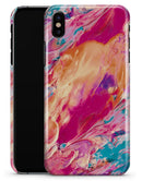 Liquid Abstract Paint Remix V90 - iPhone X Clipit Case