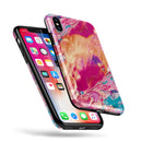 Liquid Abstract Paint Remix V90 - iPhone X Swappable Hybrid Case