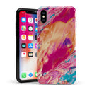 Liquid Abstract Paint Remix V90 - iPhone X Swappable Hybrid Case
