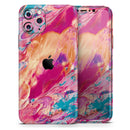 Liquid Abstract Paint Remix V90 - Vinyl Skin Wrap for iPhone 17 Pro Max, 17 Pro, 17 Air, 17, 16 & All Models — Soft Matte or Ultra Gloss