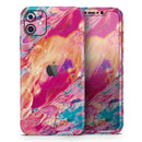 Liquid Abstract Paint Remix V90 - Vinyl Skin Wrap for iPhone 17 Pro Max, 17 Pro, 17 Air, 17, 16 & All Models — Soft Matte or Ultra Gloss