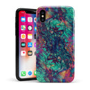 Liquid Abstract Paint Remix V91 - iPhone X Swappable Hybrid Case