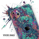 Liquid Abstract Paint Remix V91  - Protective Skin Wrap & Decal – Compatible with iPhone SE to iPhone 17 Pro Max (All Models)