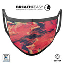 Liquid Abstract Paint Remix V92 - Made in USA Mouth Cover Unisex Anti-Dust Cotton Blend Reusable & Washable Face Mask with Adjustable Sizing for Adult or Child