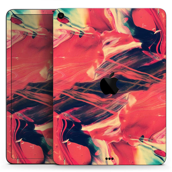 Liquid Abstract Paint Remix V92 - Full Body Skin Decal for the Apple iPad Pro 12.9", 11", 10.5", 9.7", Air or Mini (All Models Available)
