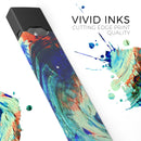 Liquid Abstract Paint Remix V93 - Premium Decal Protective Skin-Wrap Sticker compatible with the Juul Labs vaping device
