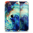 Liquid Abstract Paint Remix V93 - Vinyl Skin Wrap for iPhone 17 Pro Max, 17 Pro, 17 Air, 17, 16 & All Models — Soft Matte or Ultra Gloss