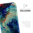 Liquid Abstract Paint Remix V93 - Vinyl Skin Wrap for iPhone 17 Pro Max, 17 Pro, 17 Air, 17, 16 & All Models — Soft Matte or Ultra Gloss