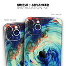 Liquid Abstract Paint Remix V93 - Vinyl Skin Wrap for iPhone 17 Pro Max, 17 Pro, 17 Air, 17, 16 & All Models — Soft Matte or Ultra Gloss